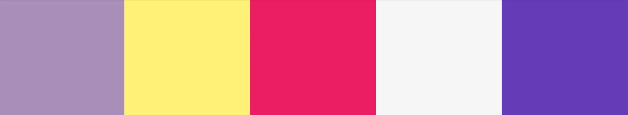 Sample of the color palette used in the project